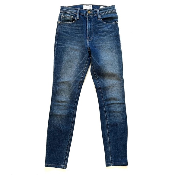 Frame Ali High Rise Skinny Jean Juniper Wash Size 25 - Picture 3 of 11